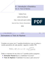 Aula 12 - Teste de Hipotese