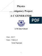 AC Generator Investigatory