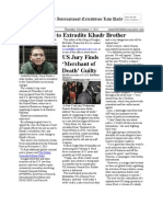 November 3, 2011 - The International Extradition Law Daily