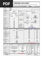 CS Form No. 212 Personal Data Sheet Revised 2023