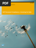 SAP Document Compliance E-Invoicing For India Implementation Guide