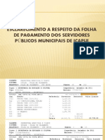 FOLHA DE PAGAMENTO DOS SERVIDORES PÚBLICOS MUNICIPAIS DE ICAPUI