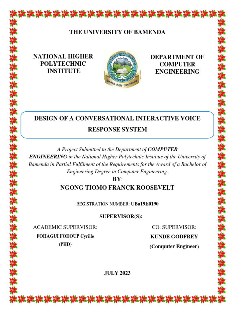 BEng Tiomo Roosevelt Final Project | PDF | Interactive Voice Response ...