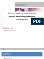 Week 6 - Diagnostic Testing For Hemoglobinopathies