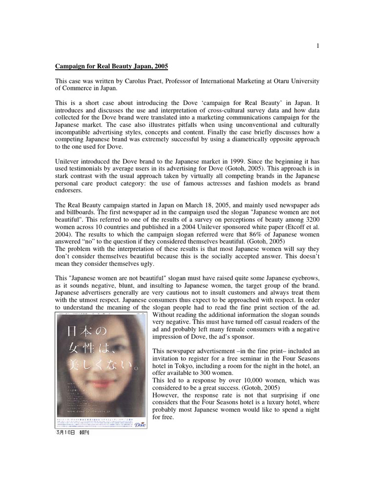 Dove Campaign Pdf Advertising Brand