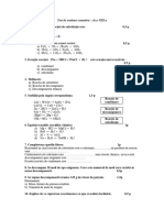 Test Reactii Clasa A8 A