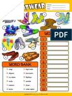 Footwear Esl Vocabulary Find and Write The Words Worksheet For Kids