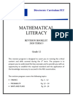 Mathematical Literacy Grade 12 Term 3