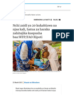 Nchi Zaidi Ya 20 Kukabiliwa Na Njaa Kali, Hatua Za Haraka Zahitajika Kuepusha Baa - WFP - FAO Ripoti - Habari Za UN