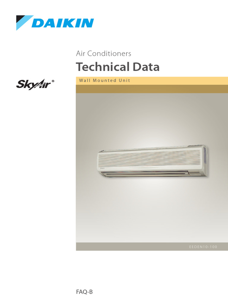 Wall-Mounted AC Technical Data | PDF | Fuse (Electrical) | Power Supply