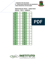 Instituto Consulplan 2023 Prefeitura de Linhares Es Professor de Artes Habilitado Gabarito