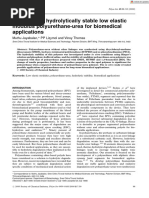 Polymer International - 2000 - Jayabalan - Synthesis of Hydrolytically Stable Low Elastic Modulus Polyurethane Urea For