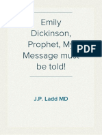 Emily Dickinson: "My Message Must Be Told!"