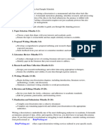 Dissertation Checklist and Sample Schedule