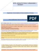 ARQ 5621 Novos MateTec Const Art Noveau 2023.2 Segunda Aula