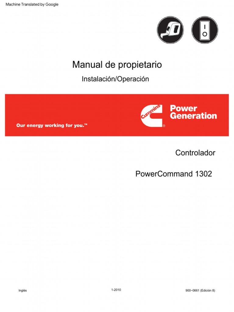 Generador Manual Operacion Pcc 1302 Español | PDF | Menú (Computación ...