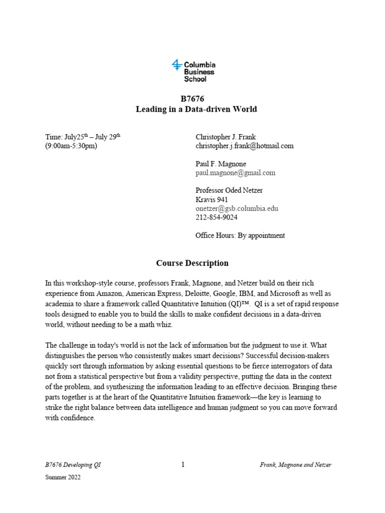 MRKTB7676 Leading in A Data Driven World | PDF | Data Science | Data