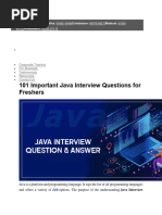 101 Important Java Interview Questions For Freshers