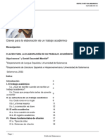 Claves para La Elaboración de Un Trabajo Académico