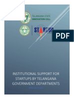 Institutional Support by Telangana Govt Departments