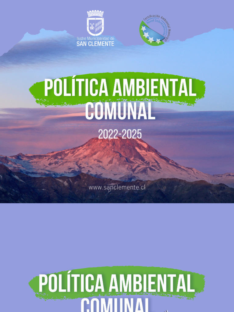 Política Ambiental Comunal San Clemente | PDF | Desarrollo sostenible ...