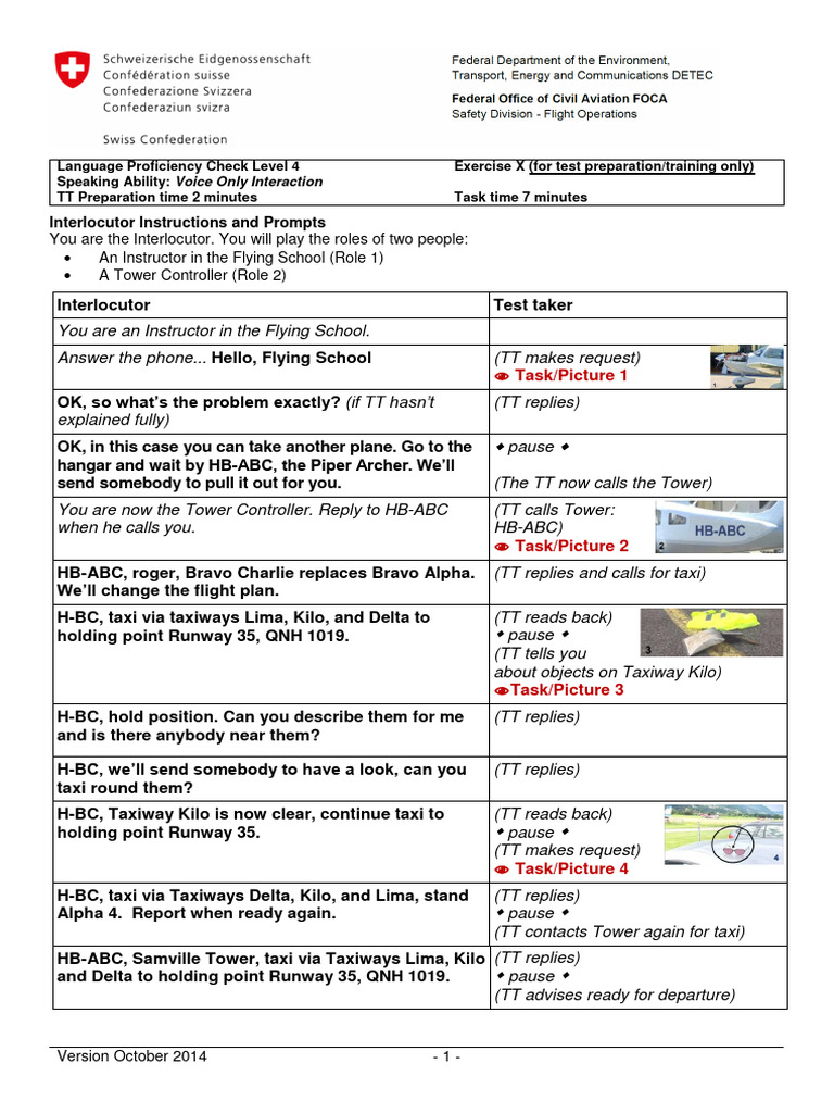 LPC L4 Speaking Ability VOI Code X - Interlocutor Script | PDF ...