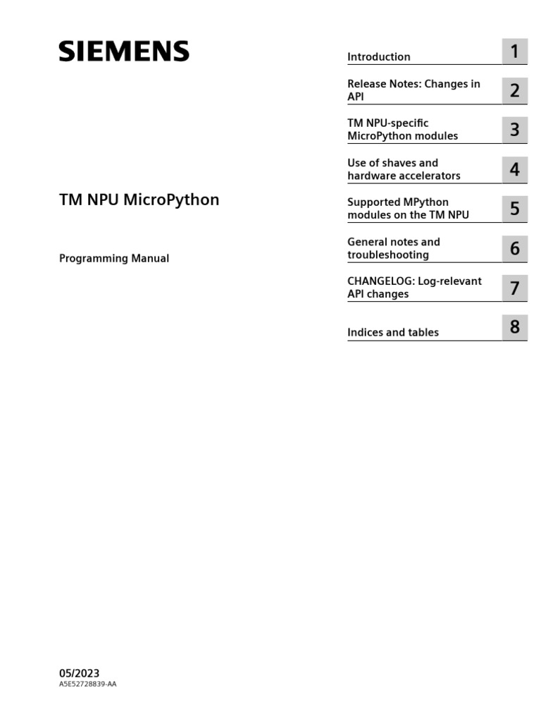 Programming Manual TM NPU Micropython en-US en-US | PDF | Filename ...