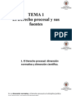 UCM. - Tema 1 El Derecho Procesal y Sus Fuentes