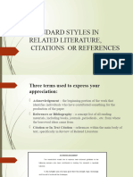 Standard Styles in Related Literature