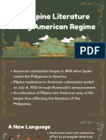 Philippine Literature During American Regime