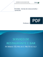 UFCD8264Serviço de Restaurante Bar Normas Técnicas e Protocolo