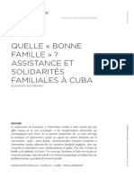 Quelle Bonne Famille ? Assistance Et Solidarités Familiales À Cuba