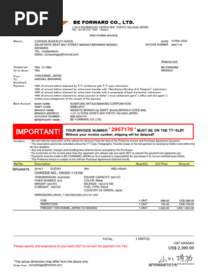 Proforma Invoice and Purchase Agreement No.2957176