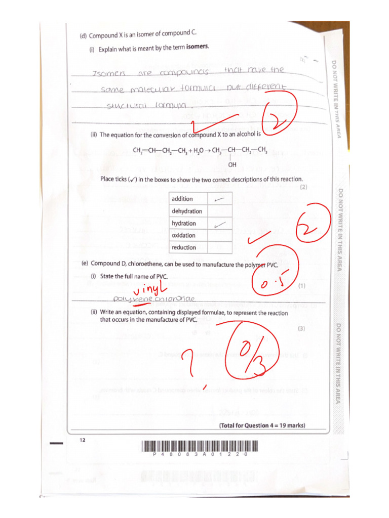 Chem Test Pap 2 | PDF