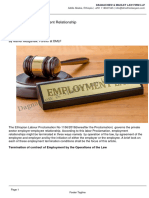 Termination of Employment Relationship