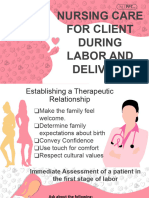 Nursing Care of The Client During Labor and Delivery