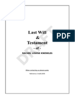 Draft Last Will and Testament - Rachel Louise Knowles