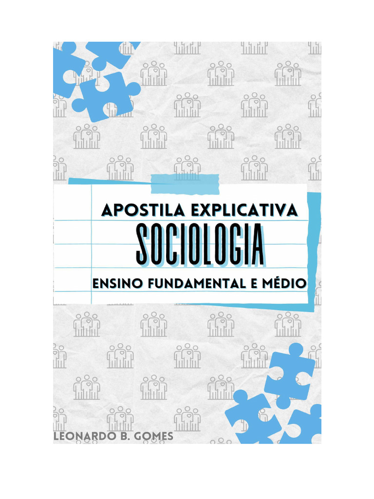Apostila de Sociologia Download grátis PDF Sociologia Sociedade