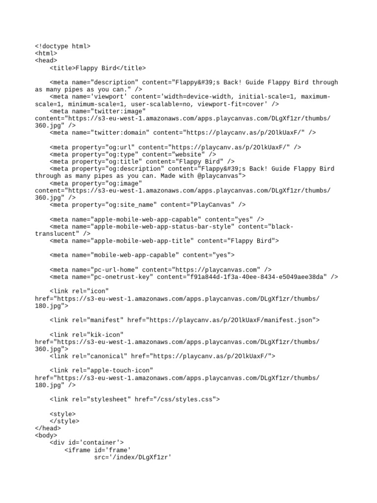 Flappy Bird Game Overview | PDF