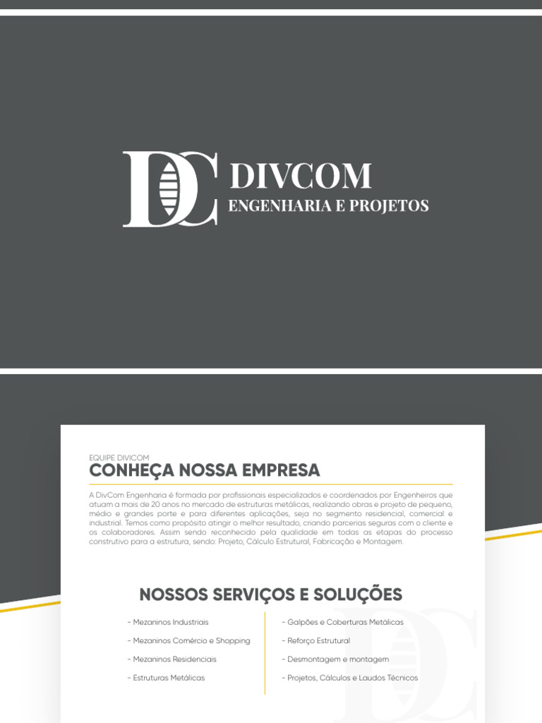 Estruturas Metálicas e Mezaninos DivCom | PDF | Engenharia | Celeiro