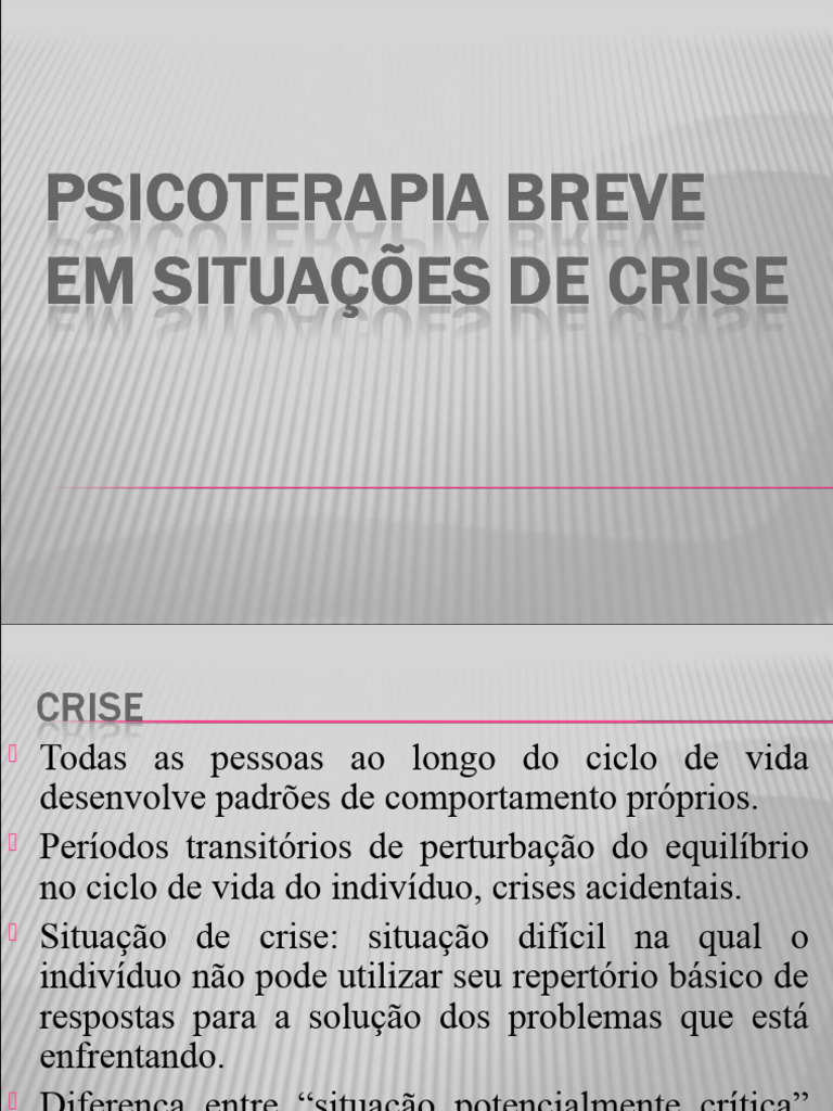 Entendendo Crises e Mecanismos de Enfrentamento | PDF | Estresse ...