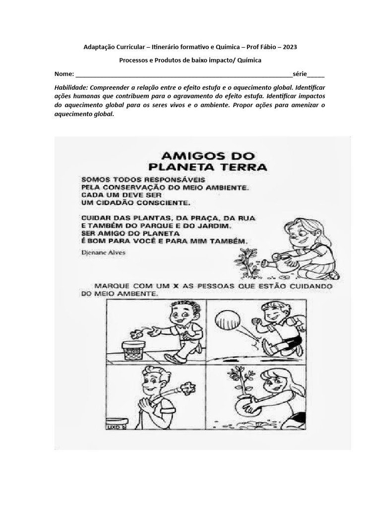 Adaptação Curricular 1, 2 e 3 | PDF | Aquecimento global e mudança ...