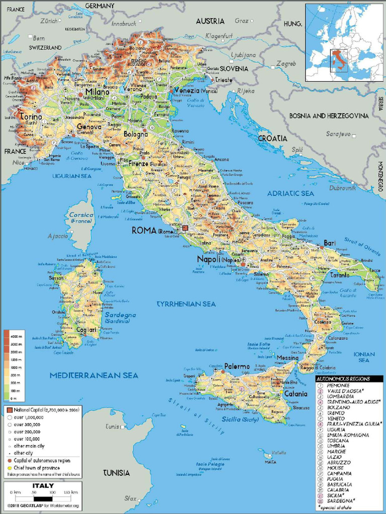 Italia. Atlante Stradale E Turistico. 1:200.000. Ediz. Multilingue Touring 202