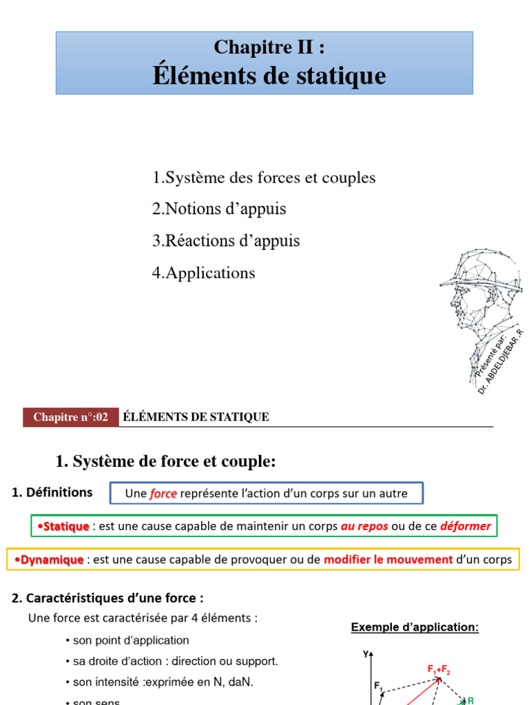 Caractéristiques des Forces en Statique | PDF | Mécanique newtonienne ...