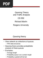 Queuing Theory and Traffic Analysis CS 552 Richard Martin Rutgers University