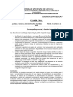 Examen Final - GE - Estrategia Empresarial