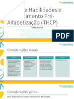 Teste de Habilidades e Conhecimento Pré-Alfabetização (THCP) - Aula 1