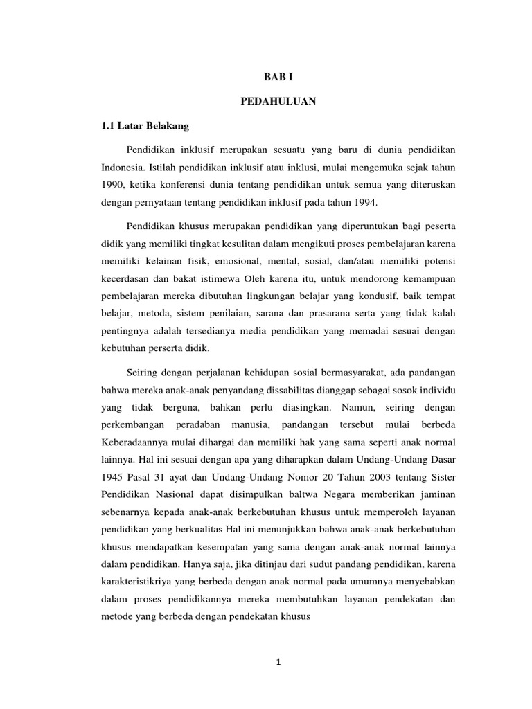 Implementasi Pendidikan Inklusi di PABK | PDF