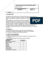 Guia 1 Tranformacion de La Materia y Cambio de Estado