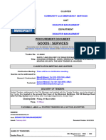 Goods / Services: Procurement Document